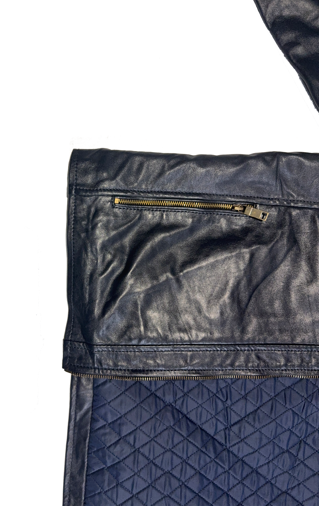 Hooded Quilted Moto Leather Jacket