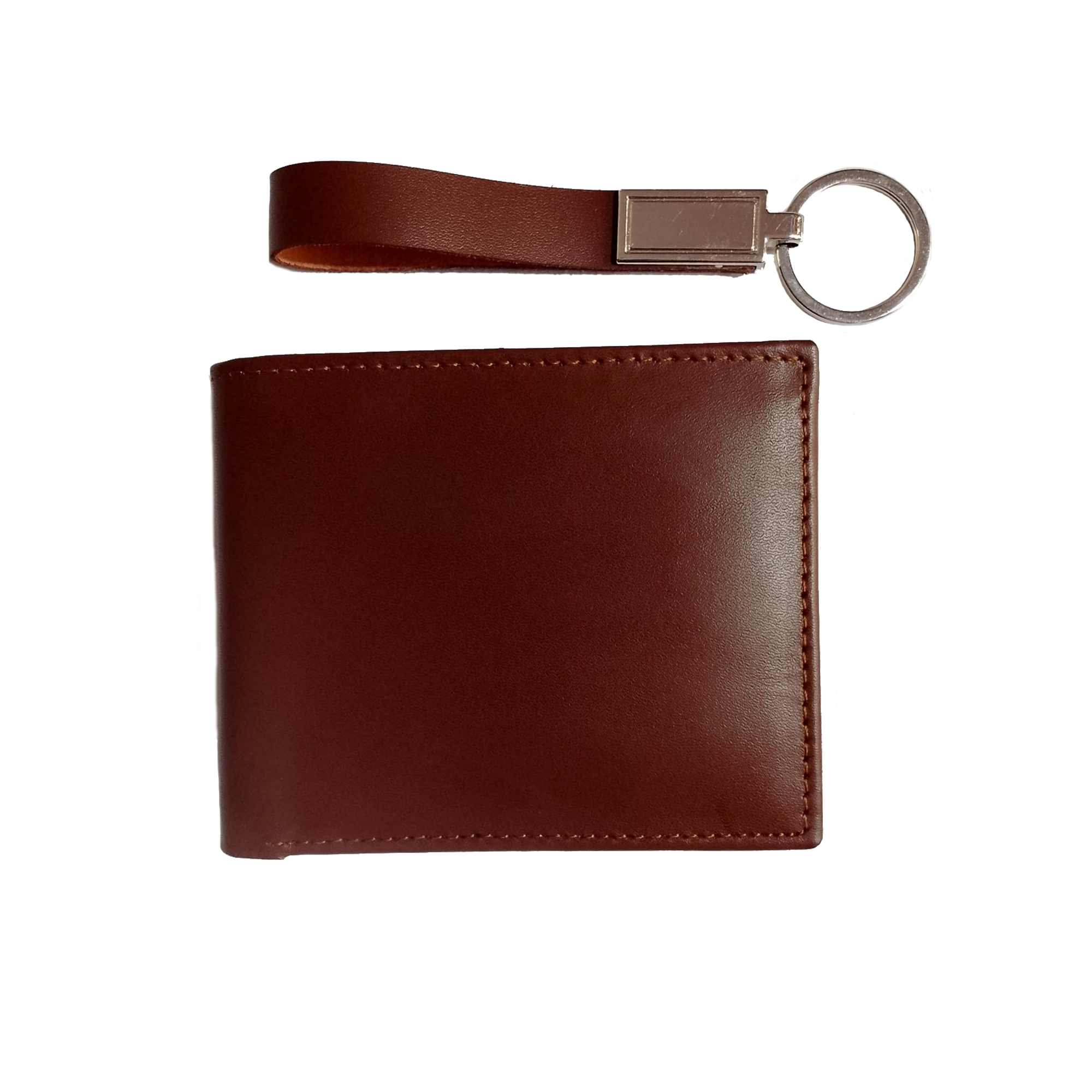 Leather Wallet and Keychain Set